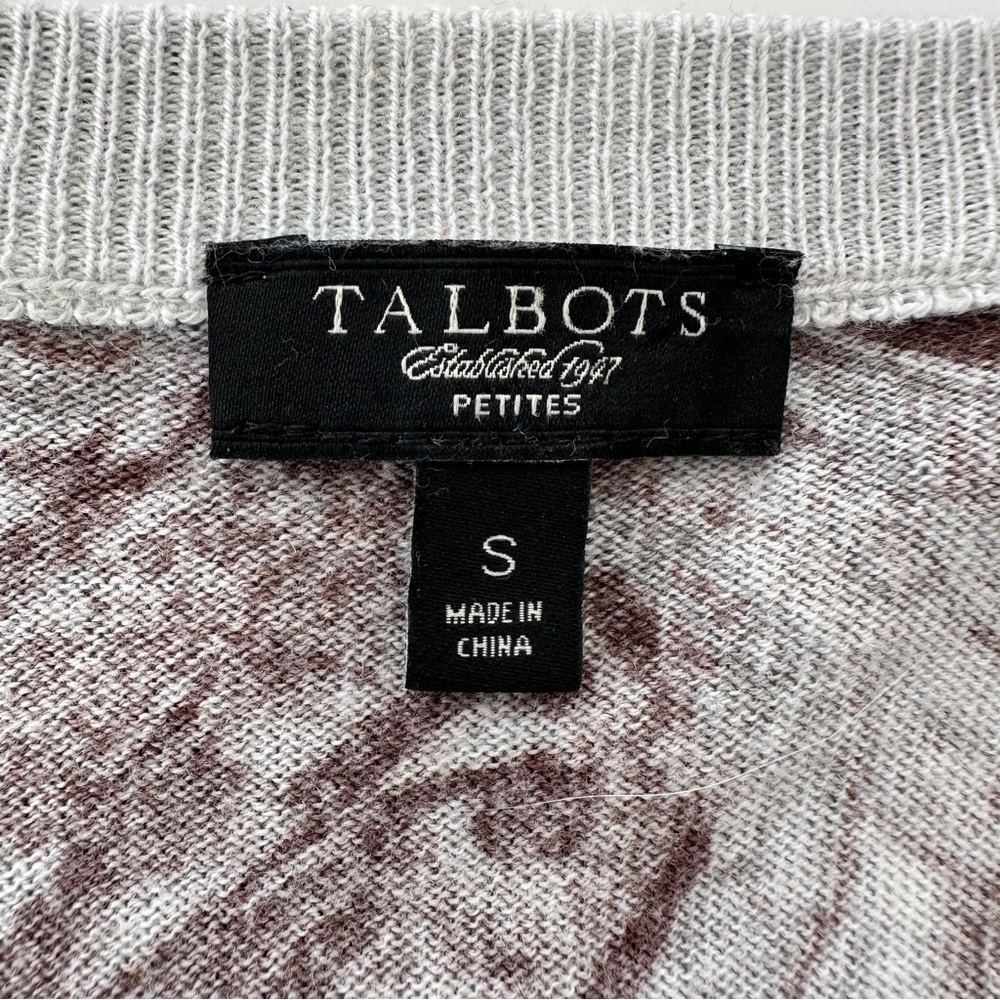 Talbots cardigan, crew neck, raglan cut 3/4  length sleeves, cotton/wool blend - Picture 8 of 9